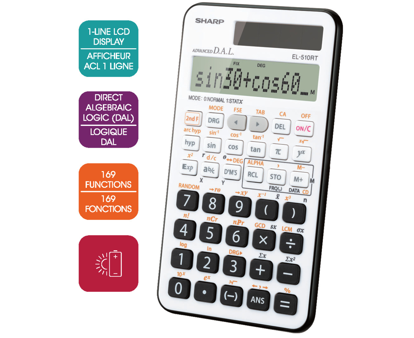 Sharp Function EL510RT 169 Function Scientific Calculator – Sharp Canada