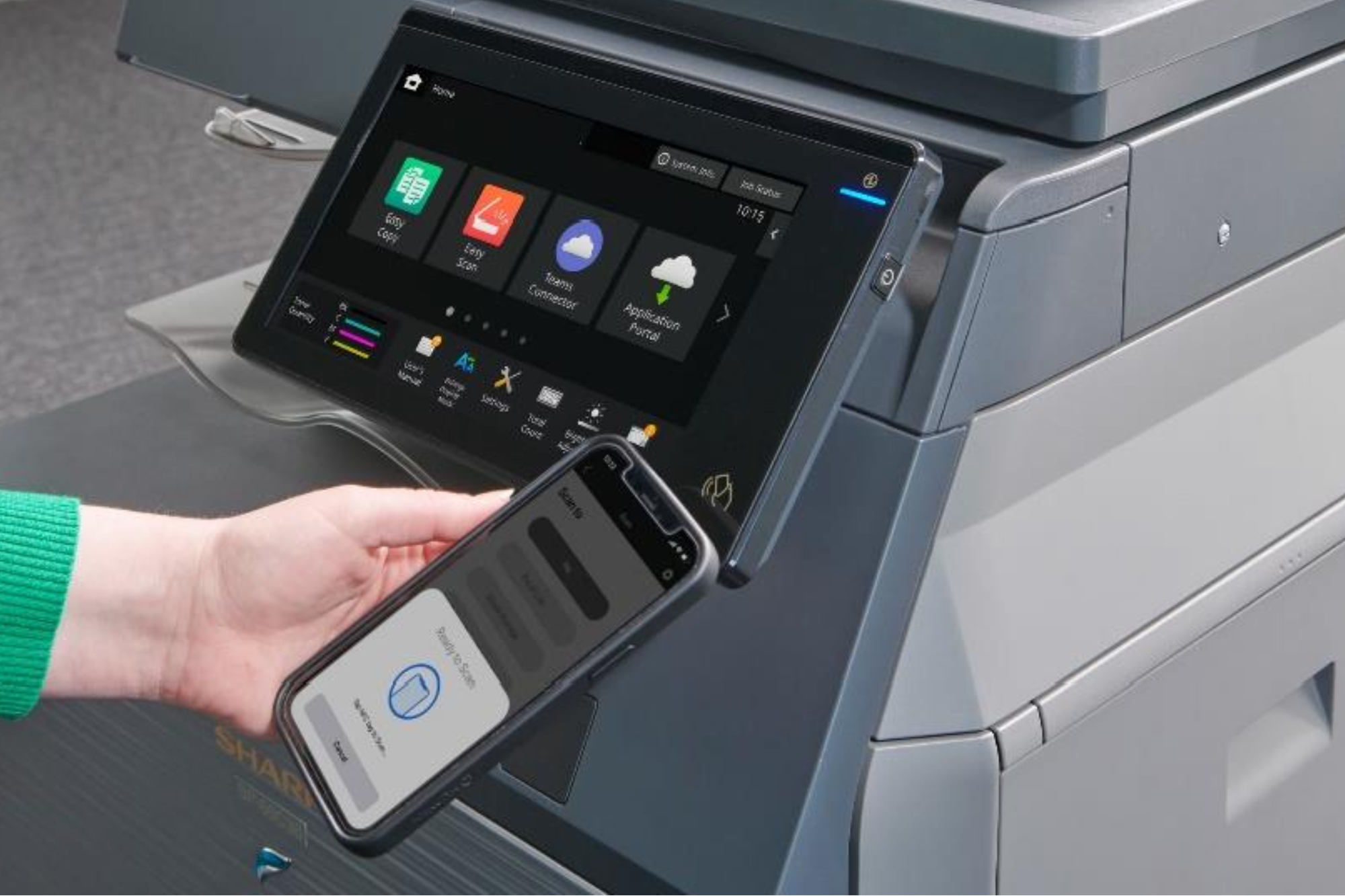 printer with a phone to the mfp