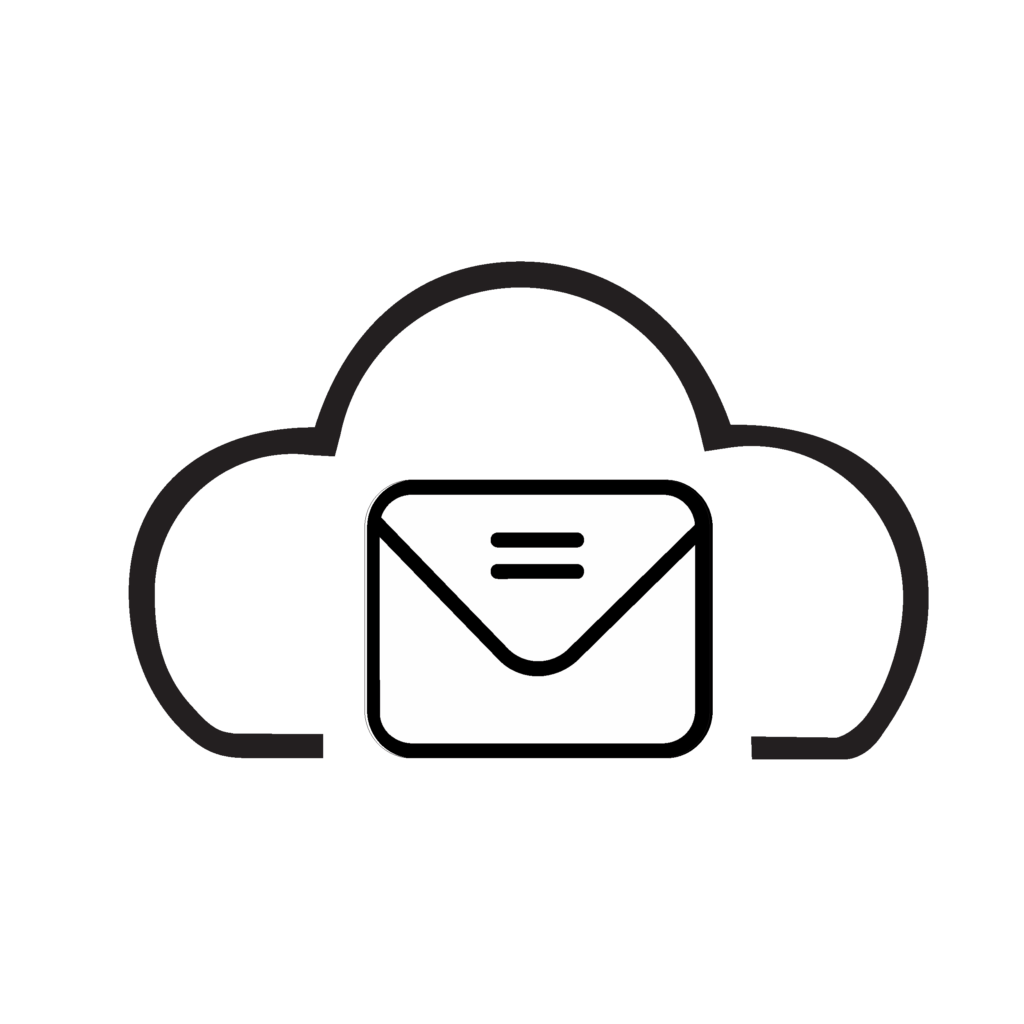 email and a cloud outline
